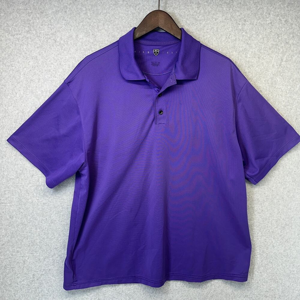Nike Golf Shirt Mens Size XL Purple Short Sleeve Polo Performance Comfort